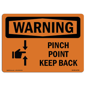 Pinch Point Keep Back Spanish