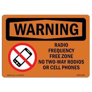 Radio Frequency Free Zone With Symbol