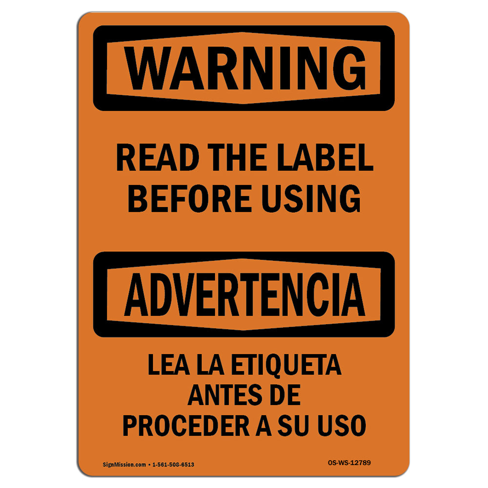 Read The Label Before Using