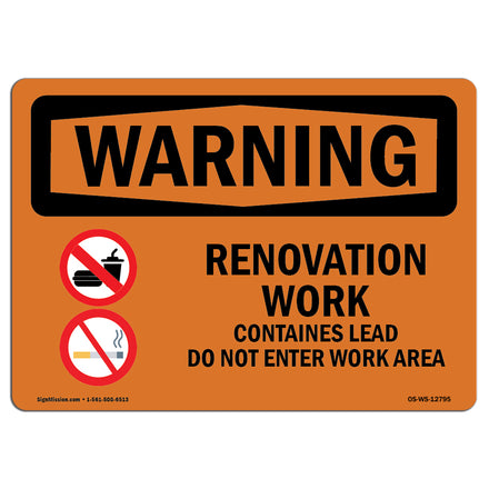 Renovation Work Contains Lead Do Not Enter