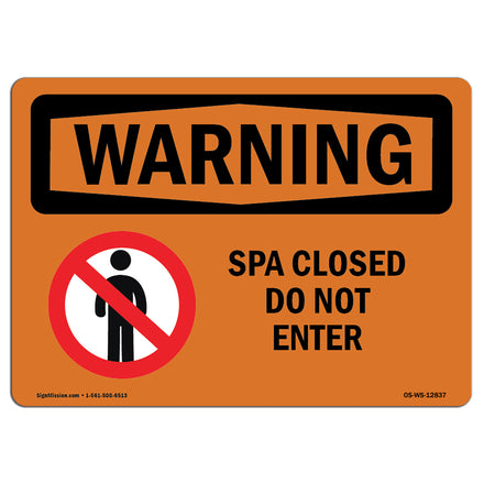 Spa Closed Do Not Enter Bilingual