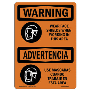 Wear Face Shields When Working In This Area