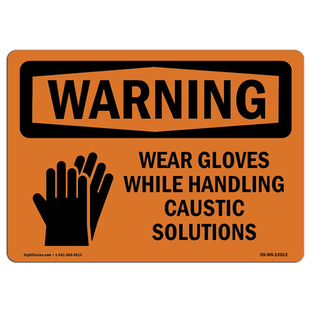 Wear Gloves Handling Caustic Solutions