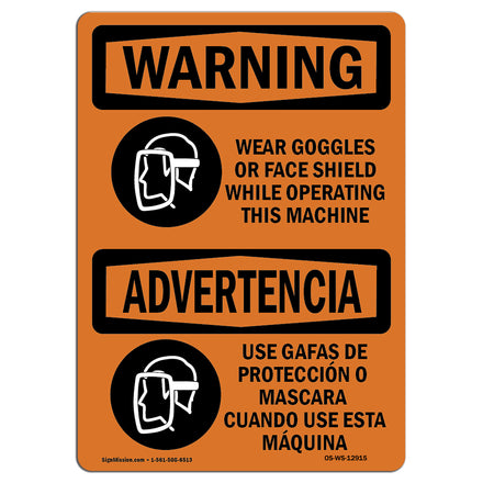 Wear Goggles Face Shield Operating Machine