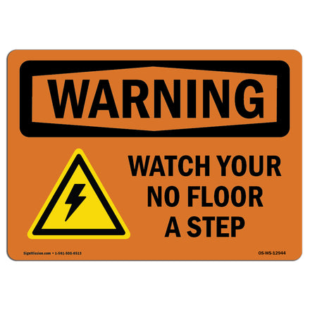 Watch Your Step No Floor With Symbol