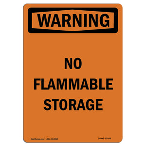 No Flammable Storage