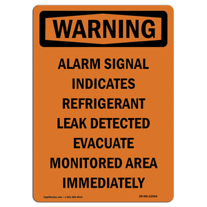 Alarm Signal Indicates Refrigerant Leak