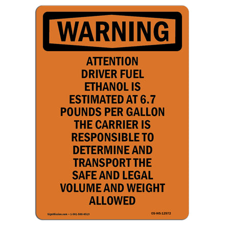 Attention Driver Fuel Ethanol Is Estimated