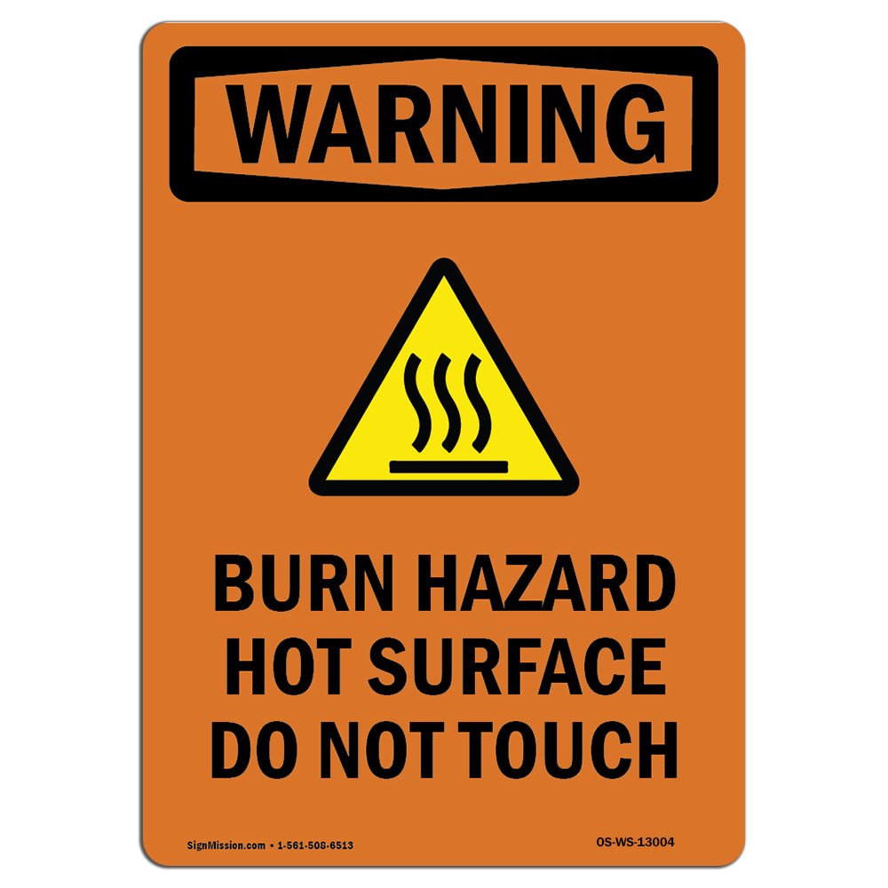 Burn Hazard Hot Surface With Symbol