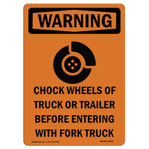 Chock Wheels Of Truck Or Trailer