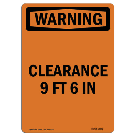 Clearance 9 Ft 6 In