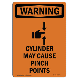 Cylinder May Cause Pinch Points With Symbol