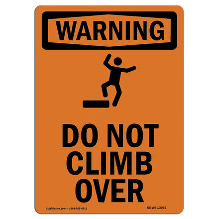 Do Not Climb Over With Symbol