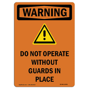 Do Not Operate Without Guards Bilingual