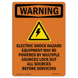 Electric Shock Hazard With Symbol