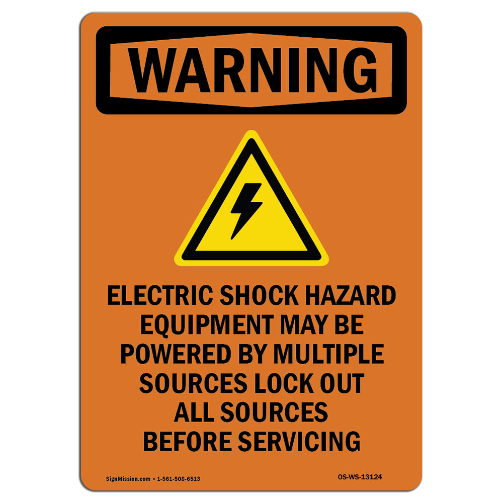 Electric Shock Hazard With Symbol