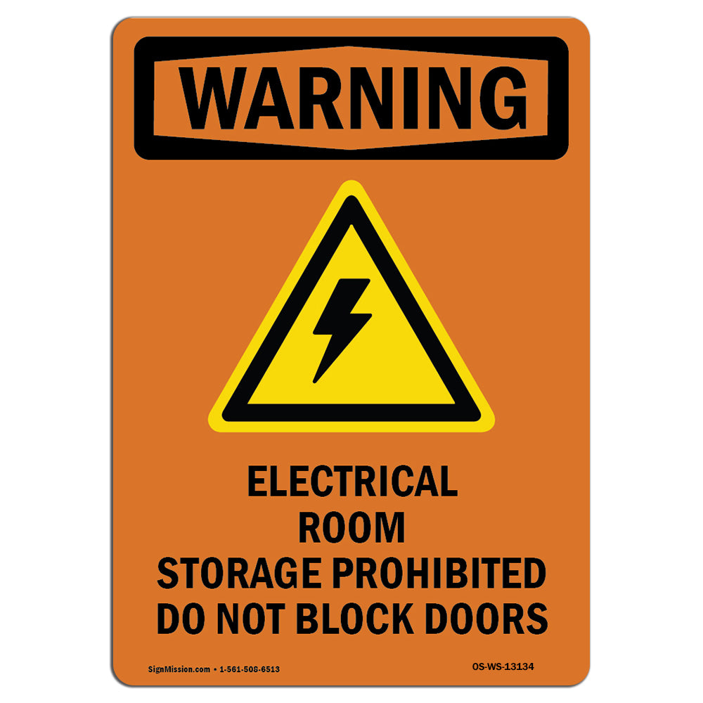 Electrical Room Storage With Symbol
