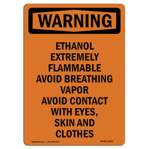 Ethanol Extremely Flammable Avoid Breathing