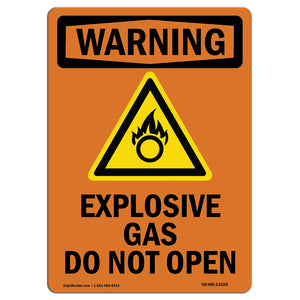 Explosive Gas Do Not Open With Symbol