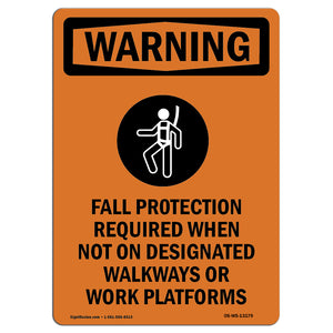 Fall Protection Required When With Symbol