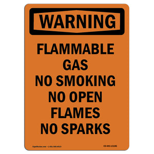 Flammable Gas No Smoking No Open Flames No Sparks