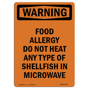 Food Allergy Do Not Heat Any Type Of Shellfish