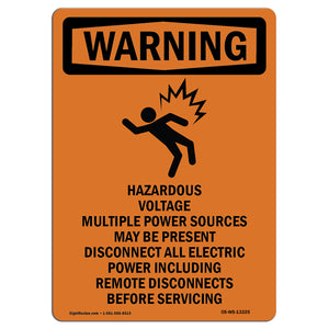 Hazardous Voltage Multiple Power With Symbol
