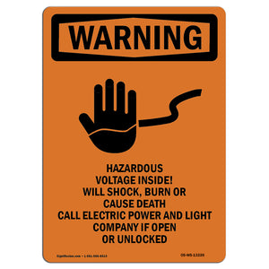 Hazardous Voltage Will Shock Burn Death