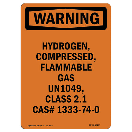 Hydrogen, Compressed, Flammable Gas Un1049,