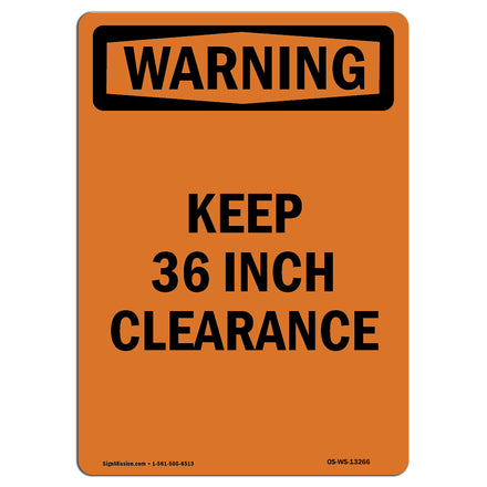 Keep 36 Inch Clearance