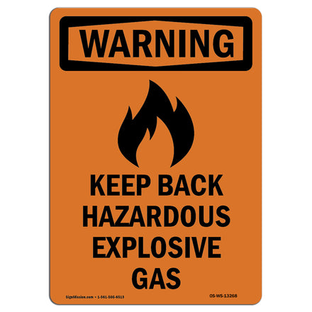 Keep Back Hazardous Explosive Gas With Symbol