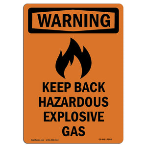 Keep Back Hazardous Explosive Gas With Symbol