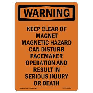 Keep Clear Of Magnet Magnetic Hazard Can