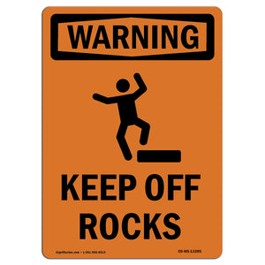 Keep Off Rocks With Symbol