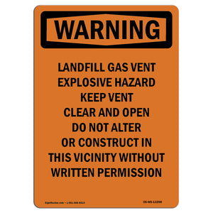 Landfill Gas Vent Explosive Hazard Keep