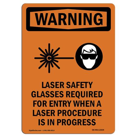 Laser Safety Glasses Required With Symbol