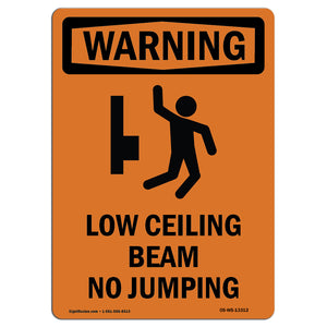 Low Ceiling Beam No Jumping With Symbol