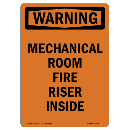 Mechanical Room Fire Riser Inside