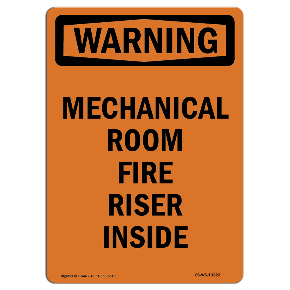 Mechanical Room Fire Riser Inside