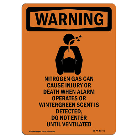 Nitrogen Gas Can Cause Injury With Symbol