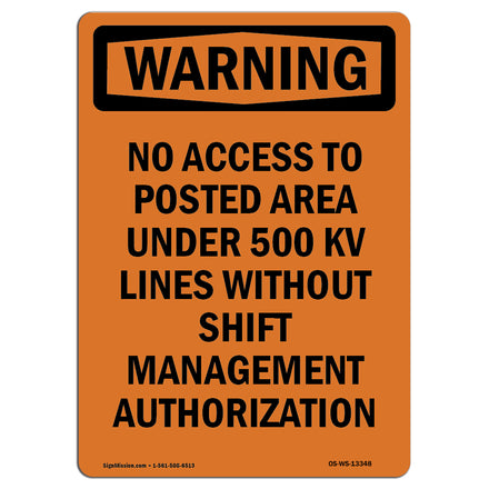 No Access To Posted Area Under 500 Kv Lines