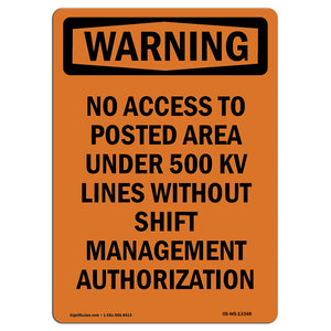 No Access To Posted Area Under 500 Kv Lines