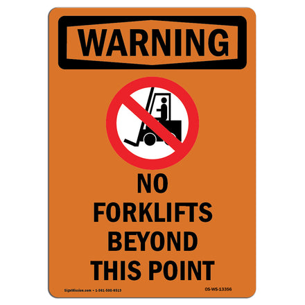 No Forklifts Beyond This Point With Symbol