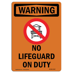 No Lifeguard On Duty Spanish