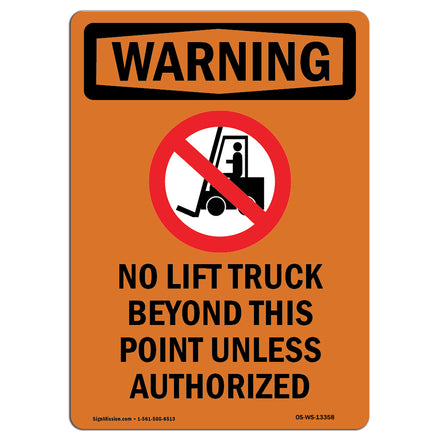 No Lift Truck Beyond This Point With Symbol