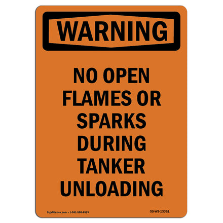 No Open Flames Or Sparks During Tanker Unloading