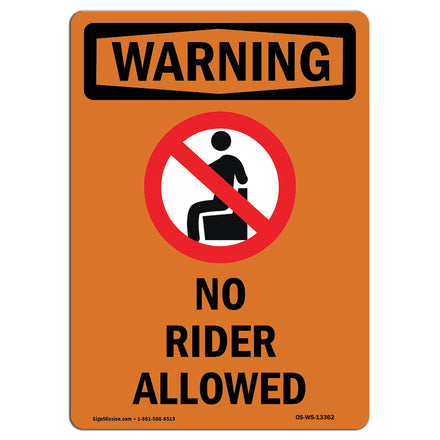 No Riders Allowed With Symbol