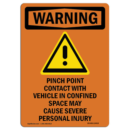 Pinch Point Contact With Vehicle With Symbol