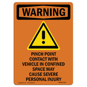 Pinch Point Contact With Vehicle With Symbol