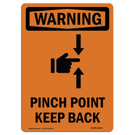 Pinch Point Keep Back Spanish